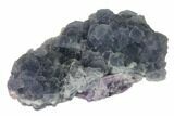 Blue Fluorite Over Purple Octahedral Fluorite - Fluorescent! #149682-2